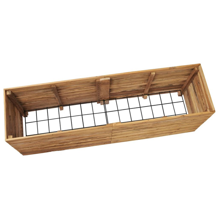 Raised Bed 59.1"x15.7"x21.7" Recycled Teak and Steel