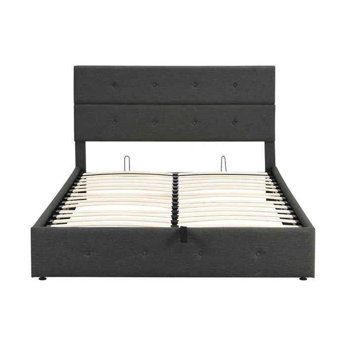 Upholstered Platform Bed with Underneath Storage,Queen Size