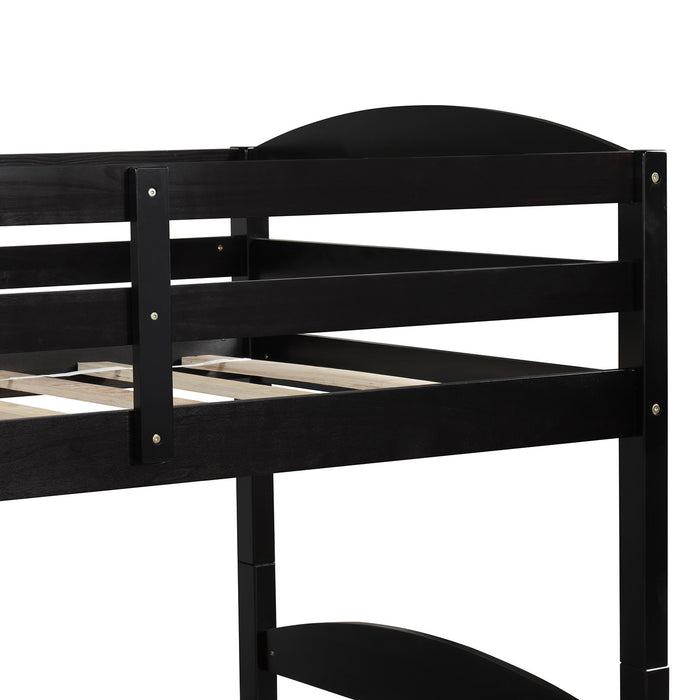 Simple Durable Twin L-Shaped Bunk With Trundle