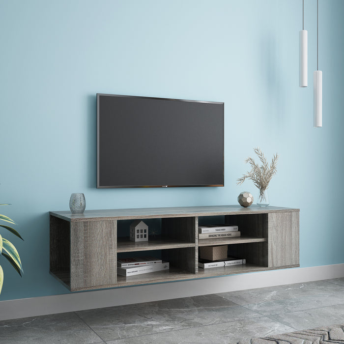 Wall Mounted Media Console,Floating TV Stand Component Shelf with Height Adjustable