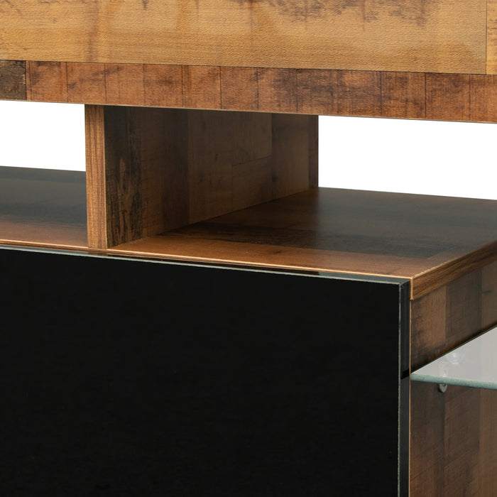 Living Room Furniture Simple Design TV Stand Cabinet Fir Wood,Black