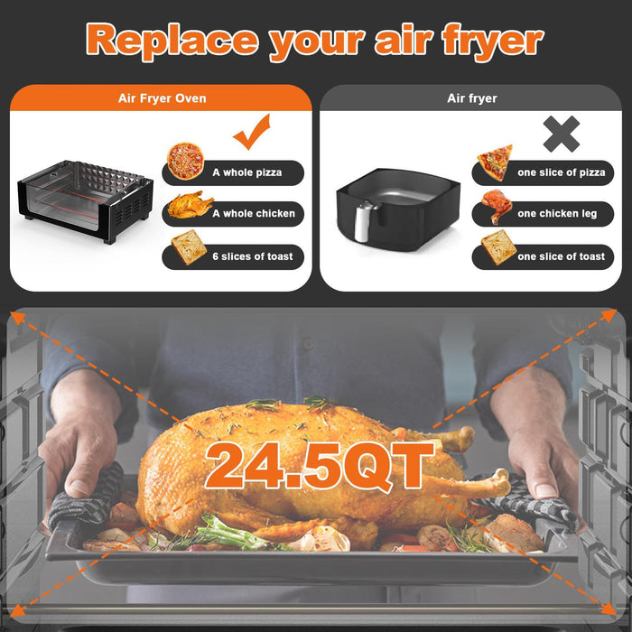 Geek Chef Air Fryer Oven Countertop Toaster Oven 3-Rack