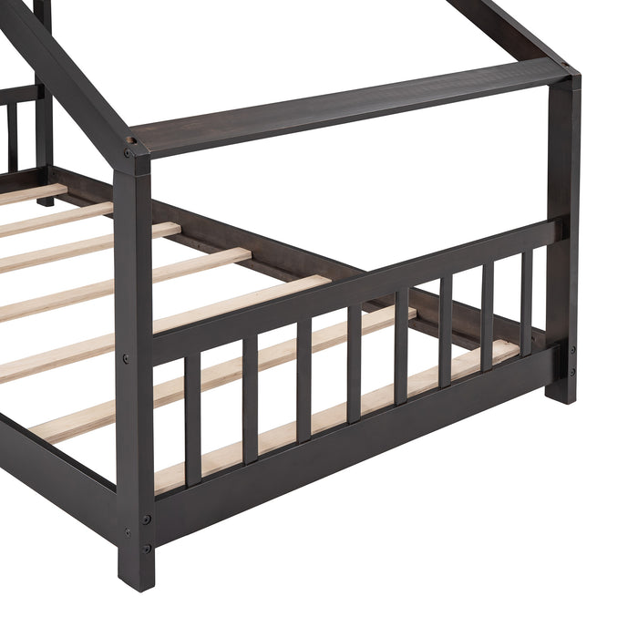 Twin Size House Bed Wood Bed