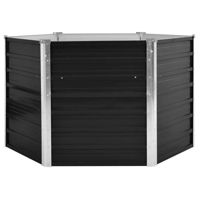 Garden Raised Bed Anthracite 50.8"x50.8"x30.3" Galvanized Steel