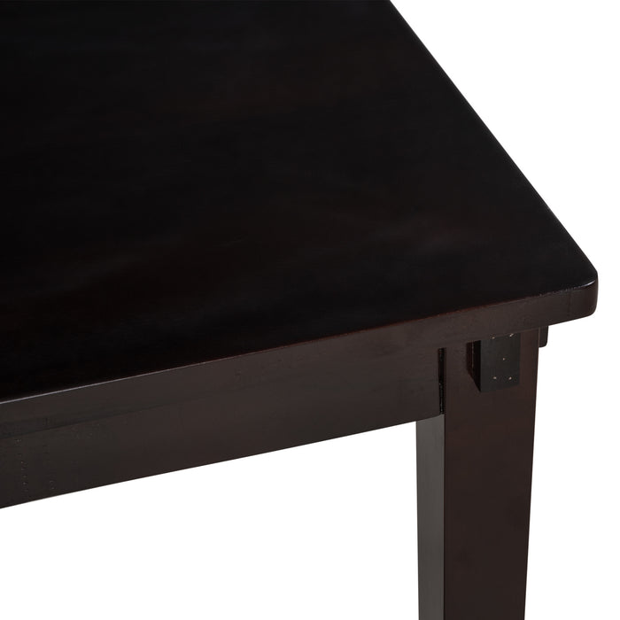 6-Piece Kitchen Dining Table Set Wooden Rectangular Dining Table, 4 Fabric Chairs and Bench Family Furniture