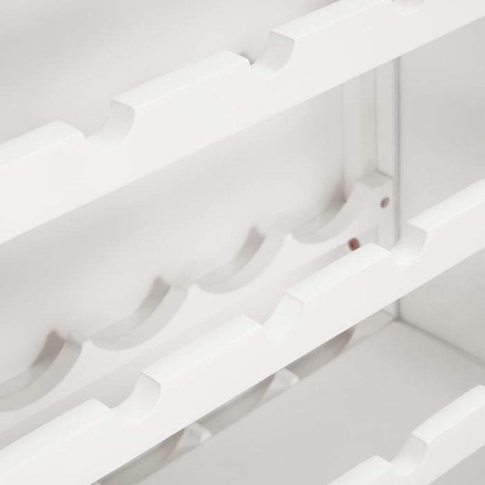 Classic White Wine Cabinet Solid Oak Wood