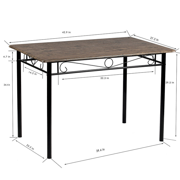 Dining Set 1 Table 4 Chairs