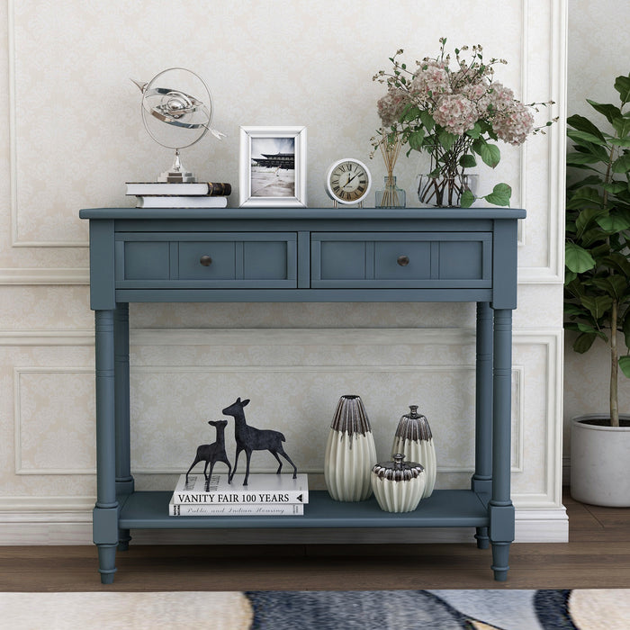 Daisy Series Console Table Traditional Design (Navy)
