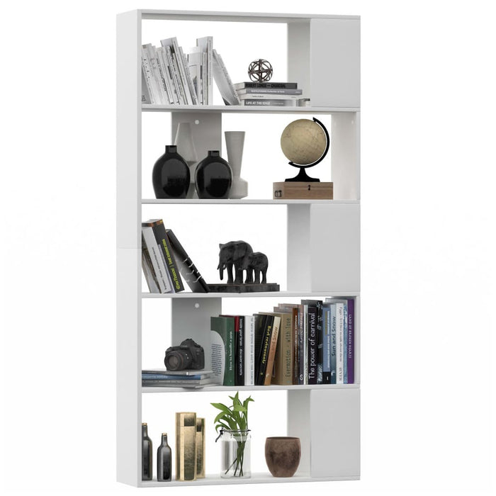Book Cabinet/Room Divider White 31.5"x9.4"x62.6"