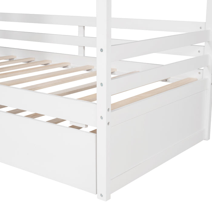 MyRoomz Twin Size House Bed Twin Size Trundle