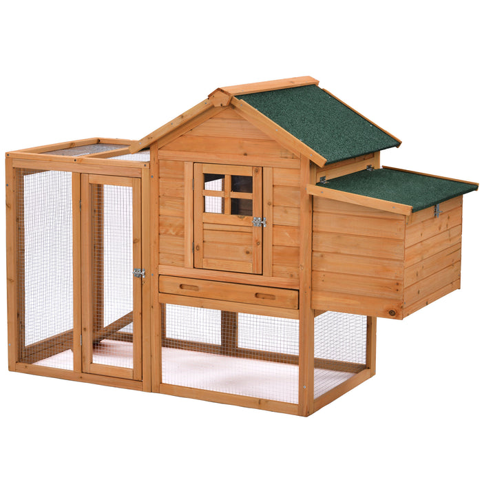 Topmax Large Outdoor Wooden Chicken Coop Poultry Cage Rabbit Hutch