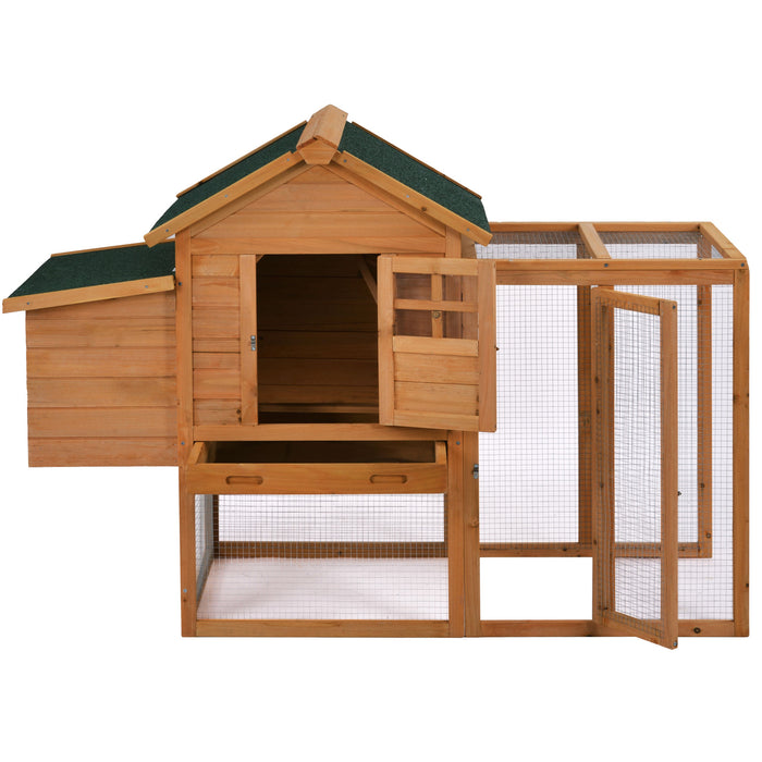 Topmax Large Outdoor Wooden Chicken Coop Poultry Cage Rabbit Hutch