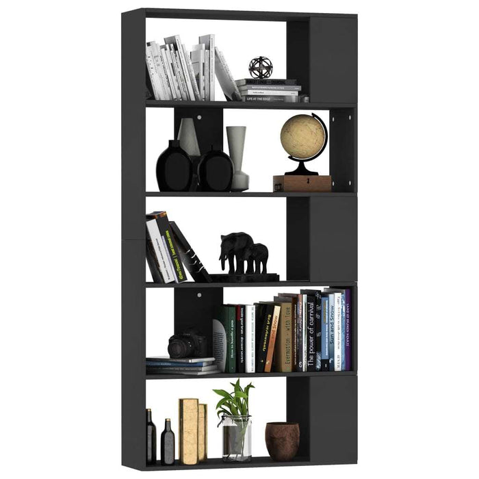 Book Cabinet/Room Divider Black 31.5"x9.4"x62.6"
