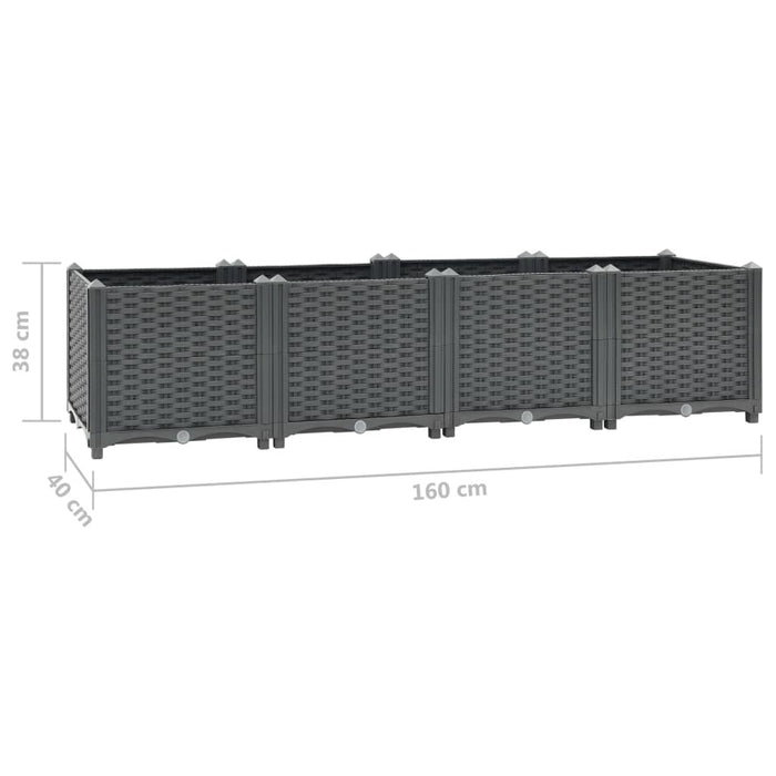 Raised Bed 63"x15.7"x15" Polypropylene