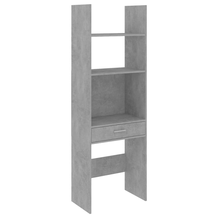 Book Cabinet Concrete Gray 23.6"x13.8"x70.9" Chipboard