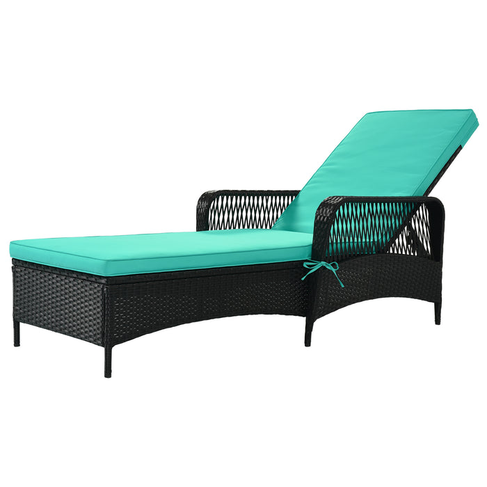 Outdoor patio pool PE rattan wicker chair wicker sun lounger