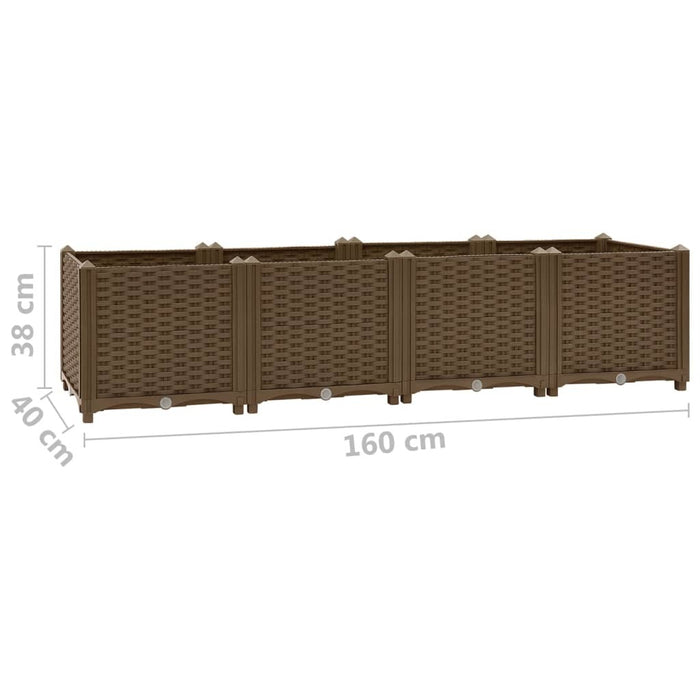 Raised Bed 63"x15.7"x15" Polypropylene
