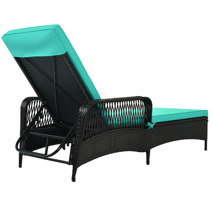 Outdoor patio pool PE rattan wicker chair wicker sun lounger
