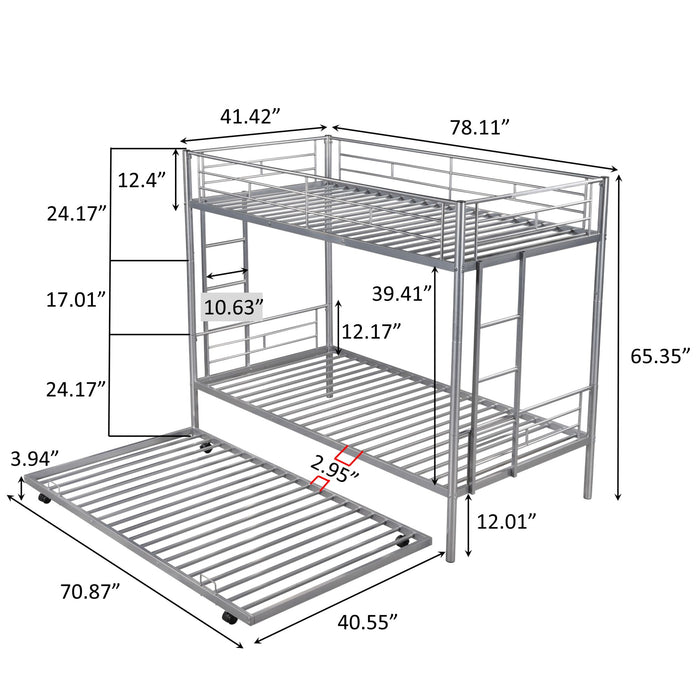 Twin over twin bunk bed with trundle