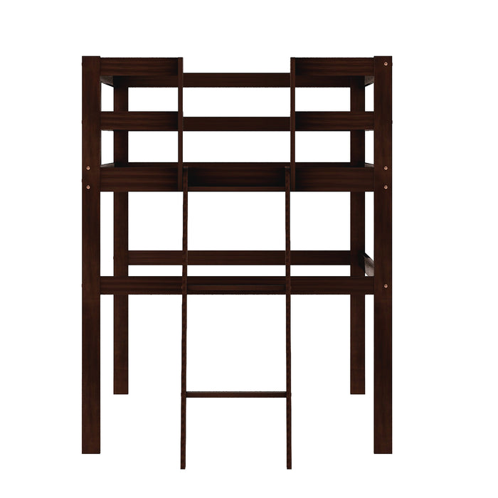 Twin Size Low Loft Bed with Ladder