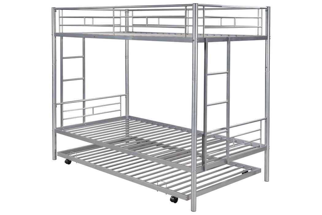 Twin over twin bunk bed with trundle