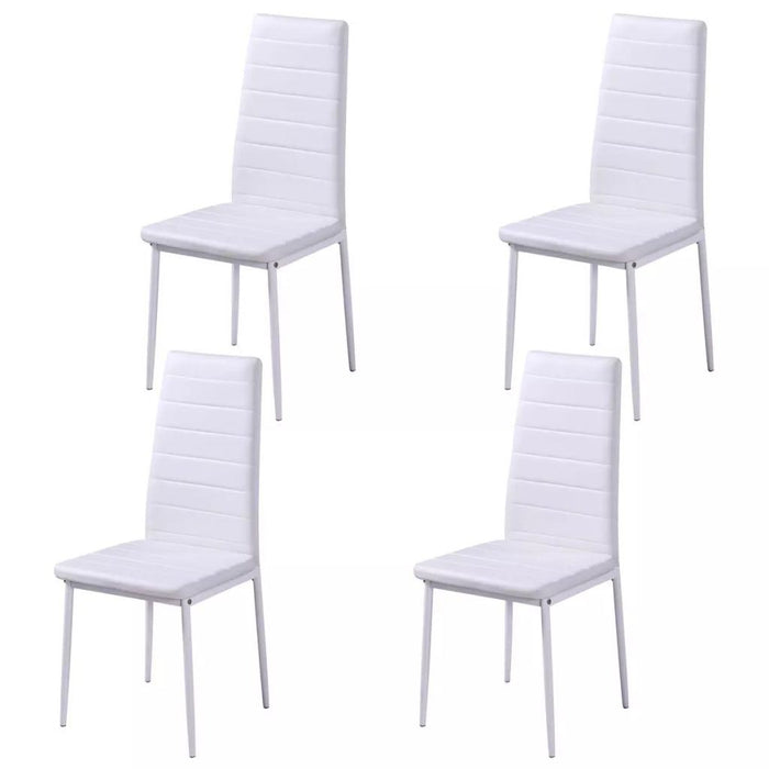 Five Piece Dining Table and Chair Set Black and White