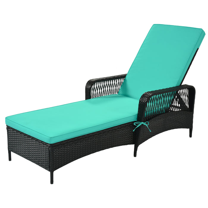 Outdoor patio pool PE rattan wicker chair wicker sun lounger