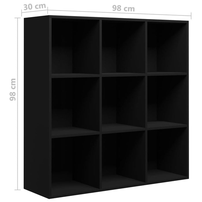 Book Cabinet Black 38.6"x11.8"x38.6"