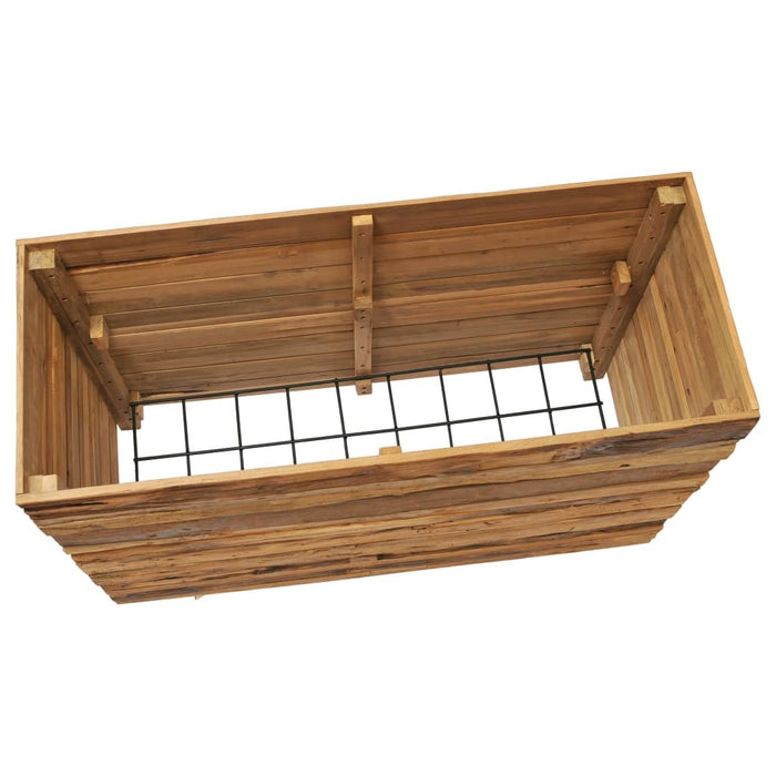 Raised Bed 39.4"x15.7"x28.3" Recycled Teak and Steel