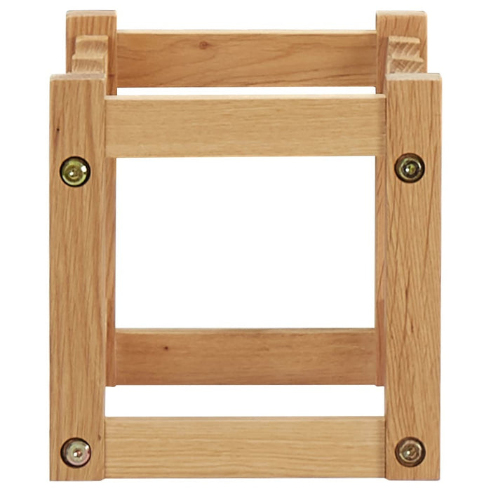 Simple Wine Rack for 6 Bottles Solid Oak Wood