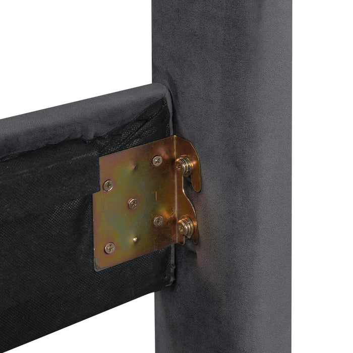 New Space Queen Size Storage Bed Upholstered Platform Bed with a Cushioned Ottoman