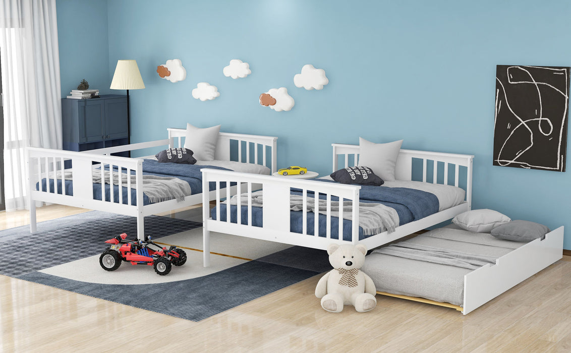 Simple Living Full over Full Bunk Bed with Twin Size Trundle