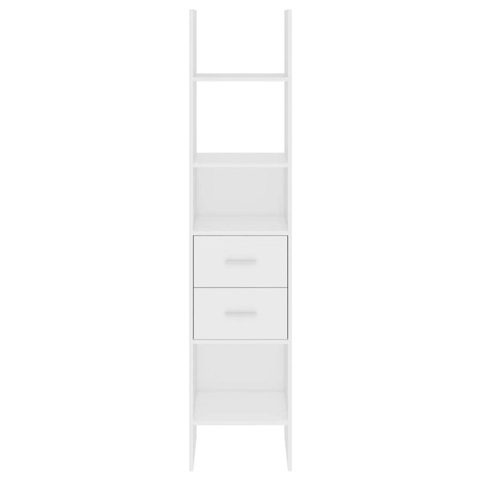 Book Cabinet White 15.7"x13.8"x70.9" Chipboard