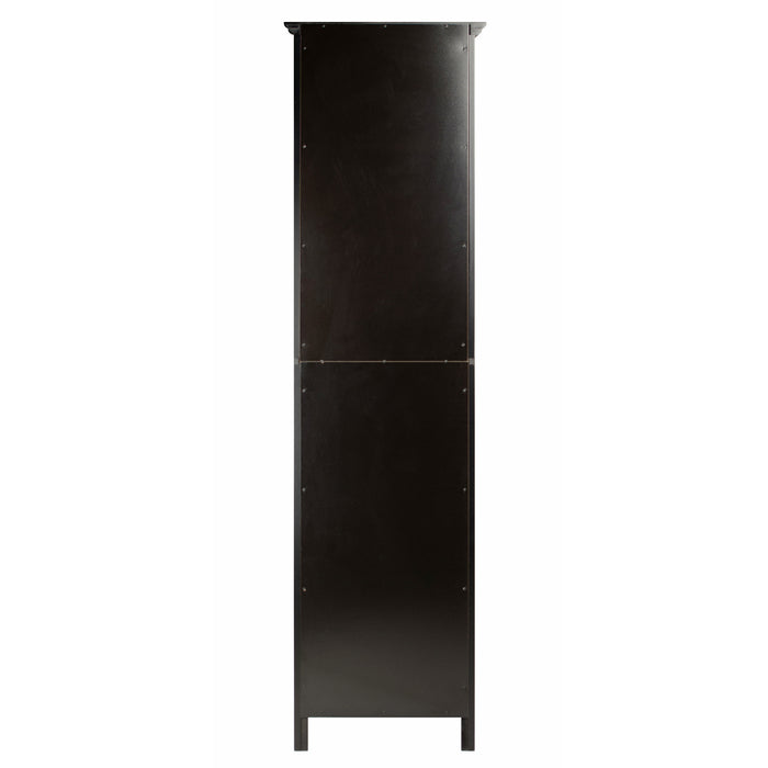 Burgundy Wine Cabinet 15-Bottle with Glass Door