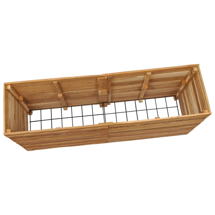 Raised Bed 59.1"x15.7"x28.3" Recycled Teak and Steel