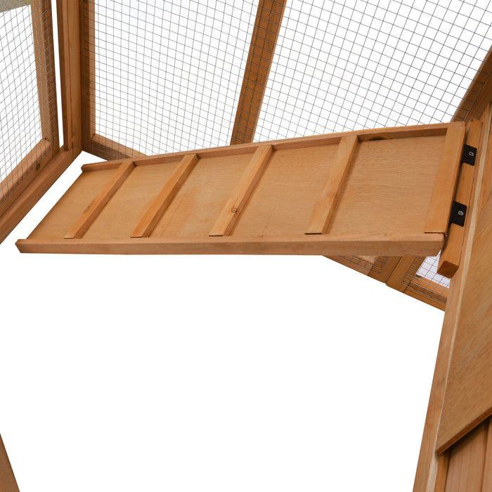 Topmax Large Outdoor Wooden Chicken Coop Poultry Cage Rabbit Hutch
