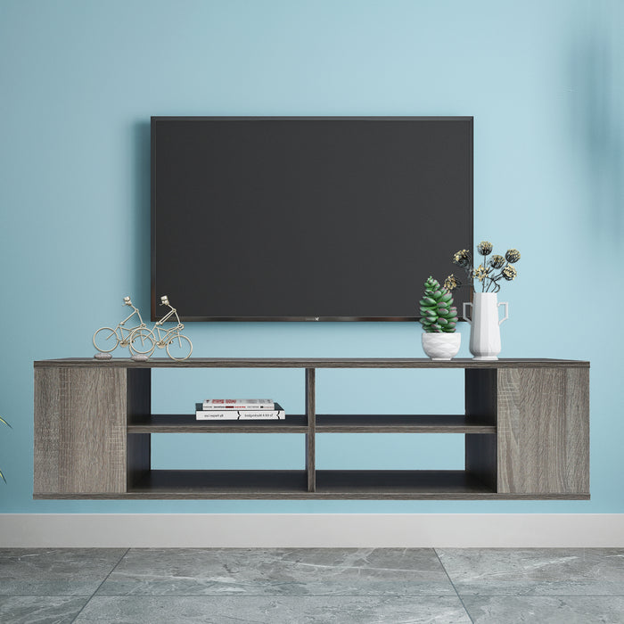 Wall Mounted Media Console,Floating TV Stand Component Shelf with Height Adjustable