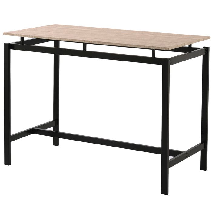 5-Piece Kitchen Counter Height Table Set, Industrial Dining Table with 4 Chairs