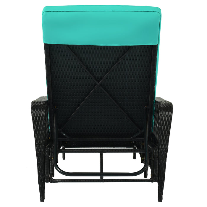 Outdoor patio pool PE rattan wicker chair wicker sun lounger