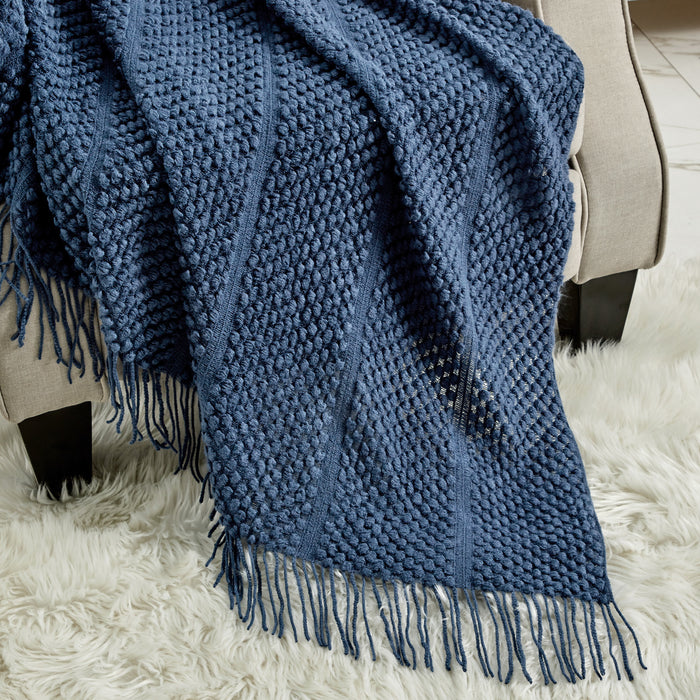 Ultra Soft Acrylic Throw Navy