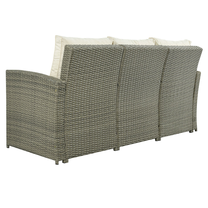 5-Piece Classic Rattan Sectional Seating Group Set