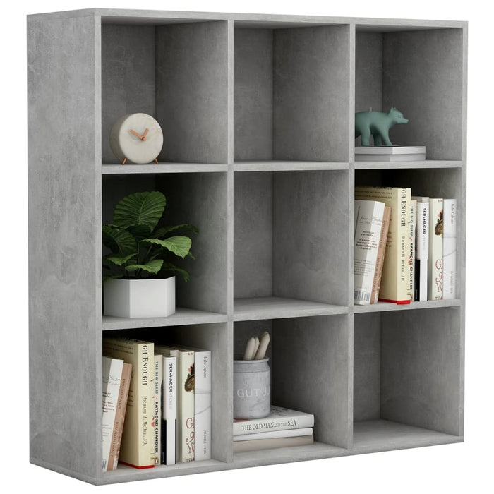 Book Cabinet Concrete Gray 38.6"x11.8"x38.6"