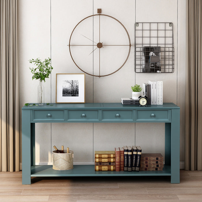 Simmons Entryway Hallway Sofa Table (Dark Blue)