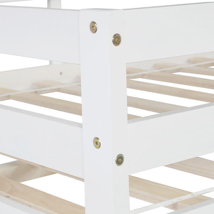 Simple Living Full over Full Bunk Bed with Twin Size Trundle