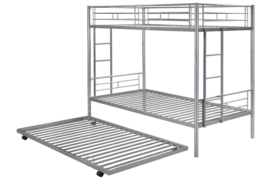 Twin over twin bunk bed with trundle