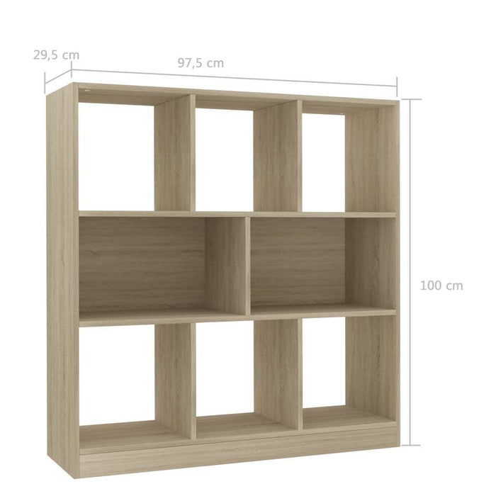 Book Cabinet Sonoma Oak 38.4"x11.6"x39.4" Chipboard