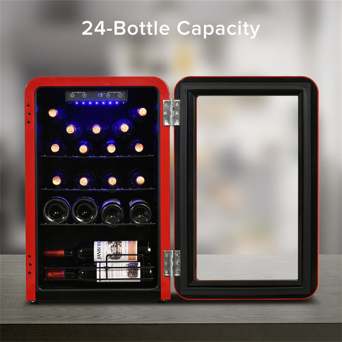 24 Bottle Wine Cooler Countertop Freestanding Wine Cellar