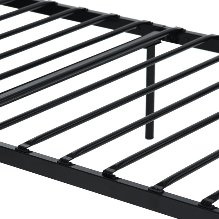 Metal Single Bed/Metal Platform Bed Frame/Foundation with HeadBoard &amp; Footboard, W/O Mattress