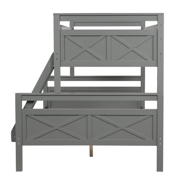 Mios Twin over Full Bunk Bed With Ladder