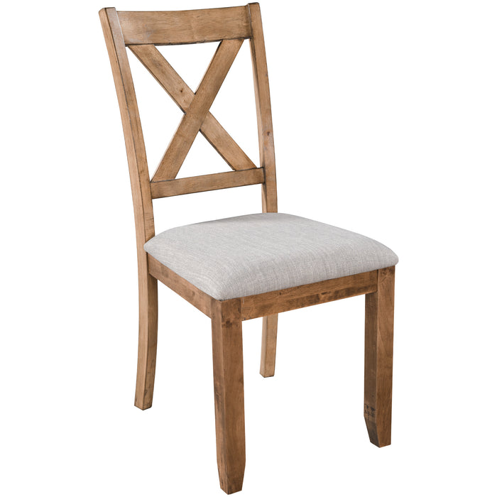 6-Piece Kitchen Dining Table Set Wooden Rectangular Dining Table, 4 Fabric Chairs and Bench Family Furniture